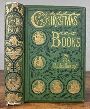 ANTIQUE 1869 CHRISTMAS BOOKS BY CHARLES DICKENS~SCROOGE/GHOSTS/SPIRITS/TINY TIM