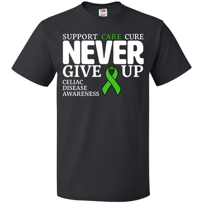 Inktastic Support, Care, Cure Never Give Up Celiac Disease Awareness T-Shirt May