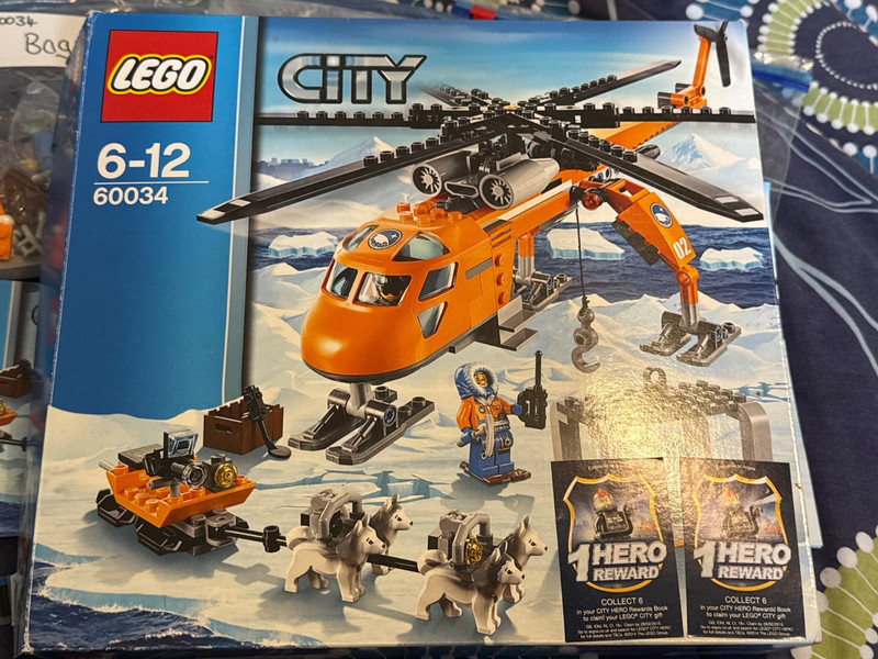 LEGO CITY: Arctic Helicrane (60034) Used, Complete, With Box