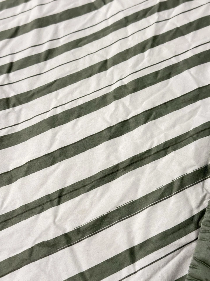 Edredón de sábanas Beddy’s verde/blanco Minky tamaño completo con cremallera (SIN FUNDAS DE ALMOHADA/FUNDAS) Foto 3 de 4