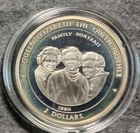 Cook Islands 1997 Queen Mother Family Portrait 2 Dollar silver .59oz  Proof Coin