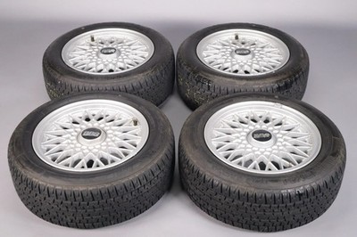BMW E30 M3 BBS Räder Radsatz 7x15'' ET30  2225375  + Nabendeckel Uniroyal 205/55