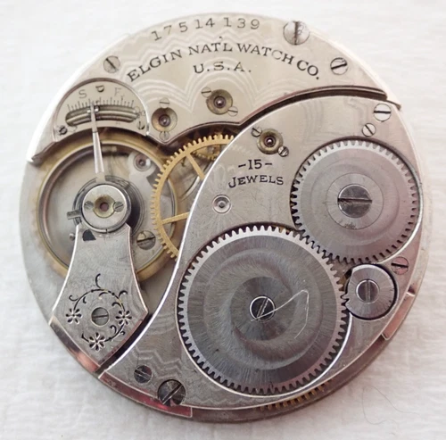 ANTIQUE 12s ELGIN GRADE 314 15 JEWEL HUNTER POCKET WATCH MOVEMENT