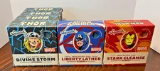NEW 6 Pack Dr.Squatch Marvel Edition Soap 4 Thor, 1 Iron Man, 1 Captain America