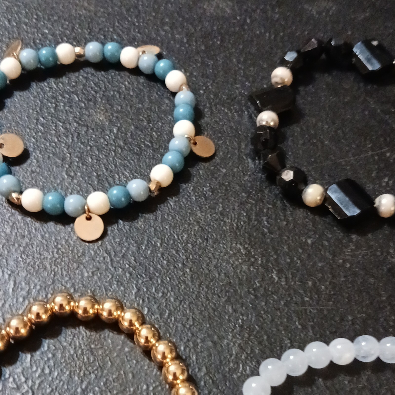 Handcrafted Beaded Charm Bangle Bracelets Lot, Mu… - image 6