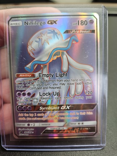 Pokémon Nihilego GX Full Art Holo Card 103/111 Sm-Crimson Invasion NM - Picture 2 of 3