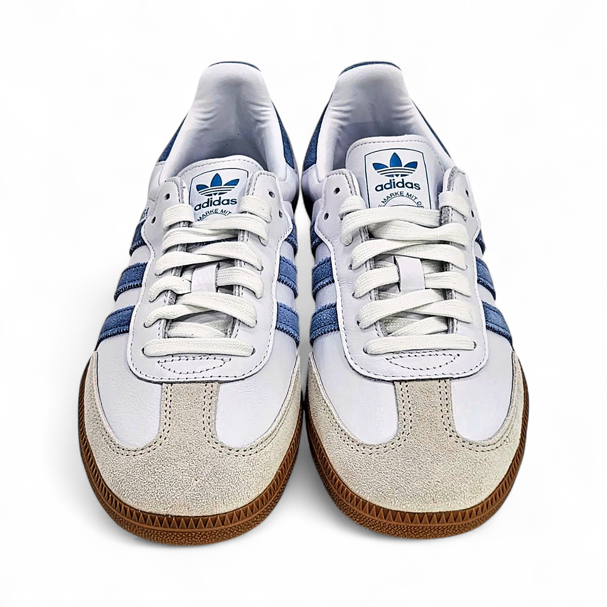 Adidas Samba OG Womens' Sneaker Shoe (Size 9) White/Alumina/Blue