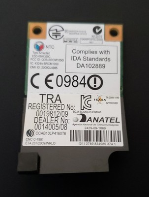 BroadCom BCM94313HMG2L (802.11b/g/n Mini PCI-e WiFi WLAN Wireless Card for Dell)