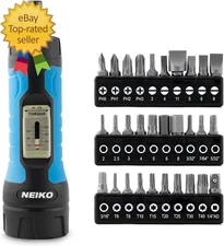 10574A 1 4  Drive Torque Wrench Screwdriver Set  30 Pieces of S2 Steel  