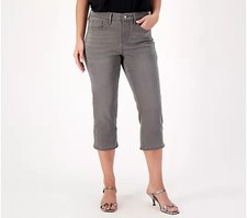 NYDJ Curves 360 Slim Straight Capri Jeans- Palmas Palmas,Reg 0 A617250