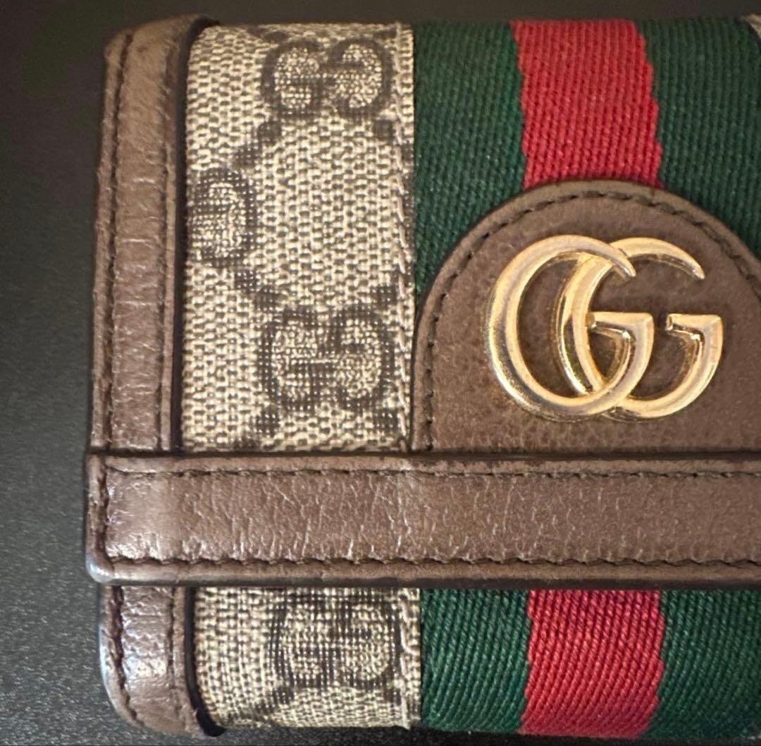 Gucci Wallet GG Marmont Sherry Line Canvas Brown Authentic F0211543 thumbnail 16