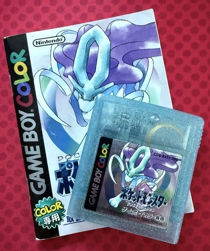 Pokemon Crystal (CGB-BXTJ-JPN) - Gameboy Color - Game w/New Battery and Manual