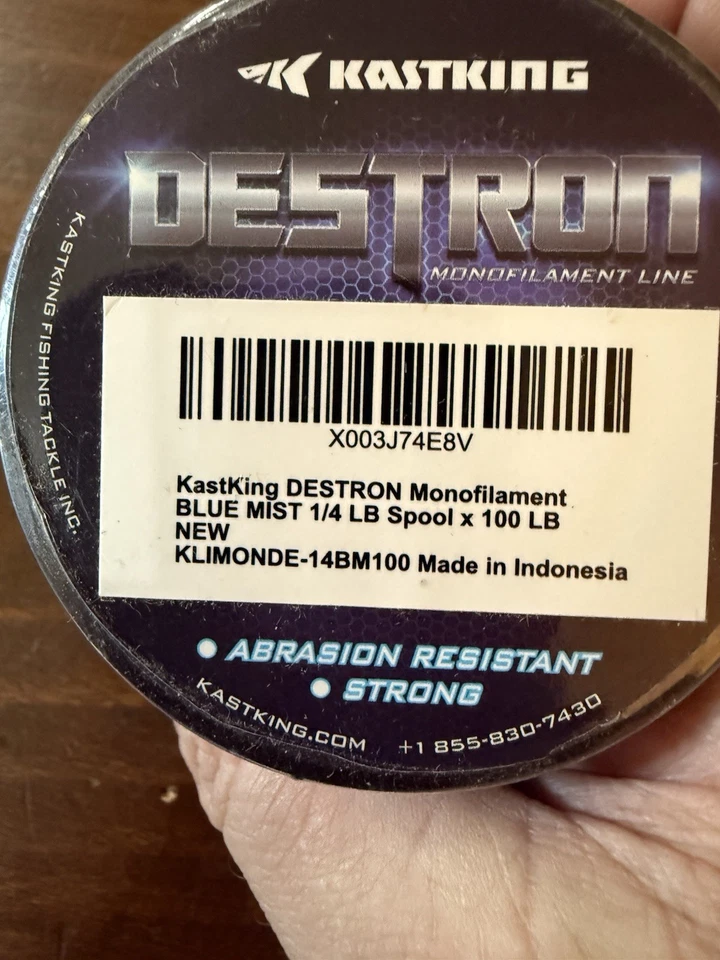 Катушка KastKing Destron Blue Mist 1/4 фунта X 100 фунтов мононити леска - Изображение 3 из 3