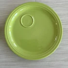 Fiesta Ware 10.5" Welled Snack Plate. Chartreuse.