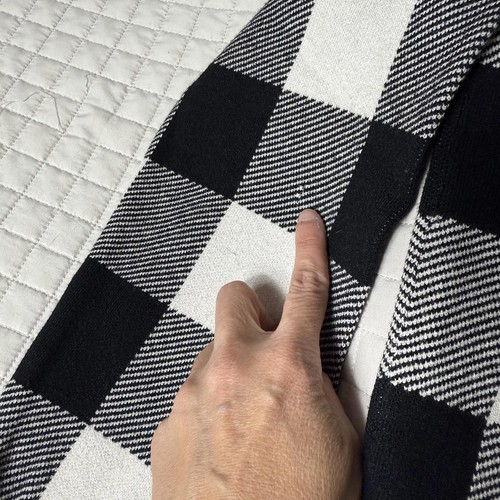 Cardigan Marled Maglione Nero a Quadri Box | Taglia L - Foto 8 di 8