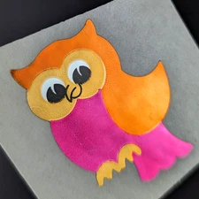 Vintage Hambly Mylar Stickers Owl 1980s
