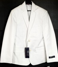 Tommy Hilfiger Youth TH Flex White Two Button Blazer Jacket Size 16 Retail 125