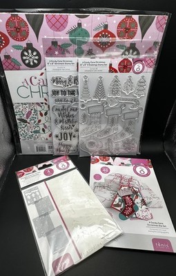 A Candy Cane Christmas Collection by Tonic Studios  Cardstock Stamps Die Stencil