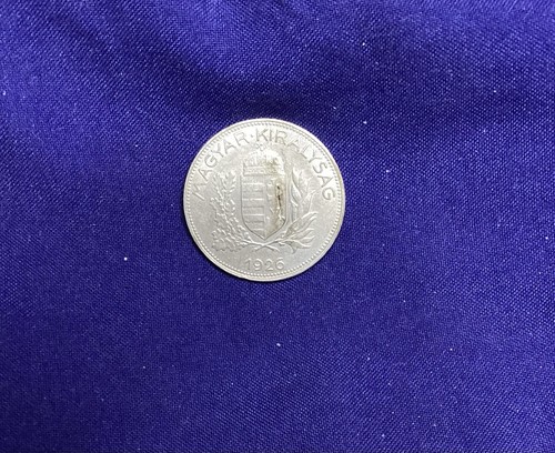1926 BP Hungary 1 Pengo AU Silver Coin