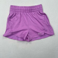 Nike Dri-Fit Breezy High Waisted Youth Girls Shorts, Size Medium Purple