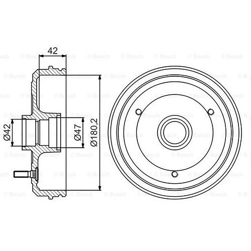Tamburo freno posteriore per Renault 4 (10/1976-12/1993)- 180 mm - Foto 1 di 1