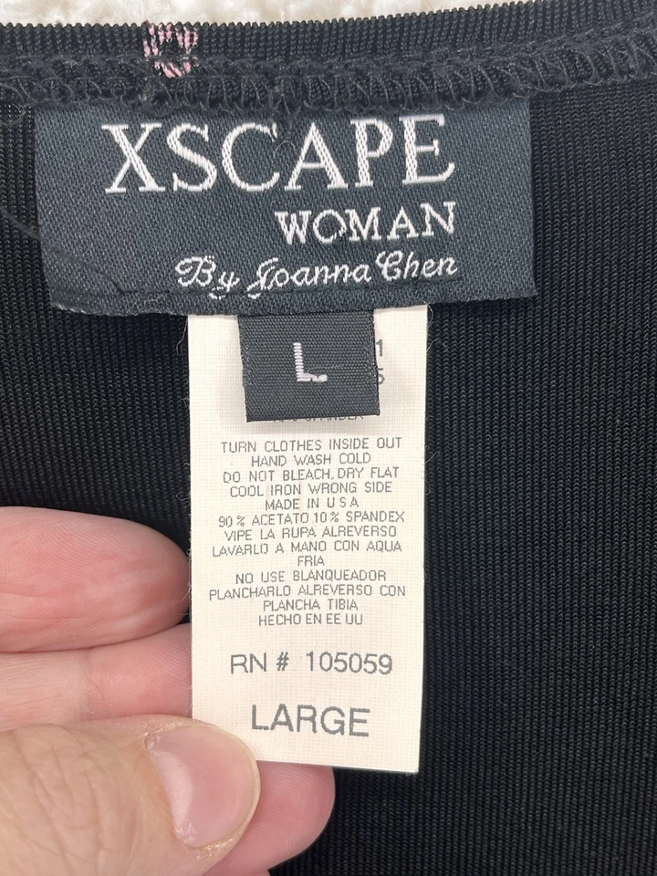 Vintage Xscape Top Women L Y2K 90s Fairy Grunge Whimsigoth Floral Witchy Sparkle - image 4 of 4