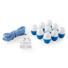 Kokido Safety Float Line w/ 20 Foot Adjustable Rope and Float Kit to Divide Pool