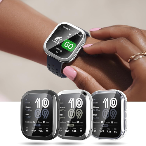 3 Packs Screen Protector Case Compatible with Amazfit Bip 6, Soft TPU Plated Bum - Picture 8 of 8