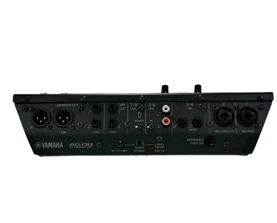 AG08 Black 8-Channel Live Streaming Loopback Mixer/USB Interface   - Image 4 of 4