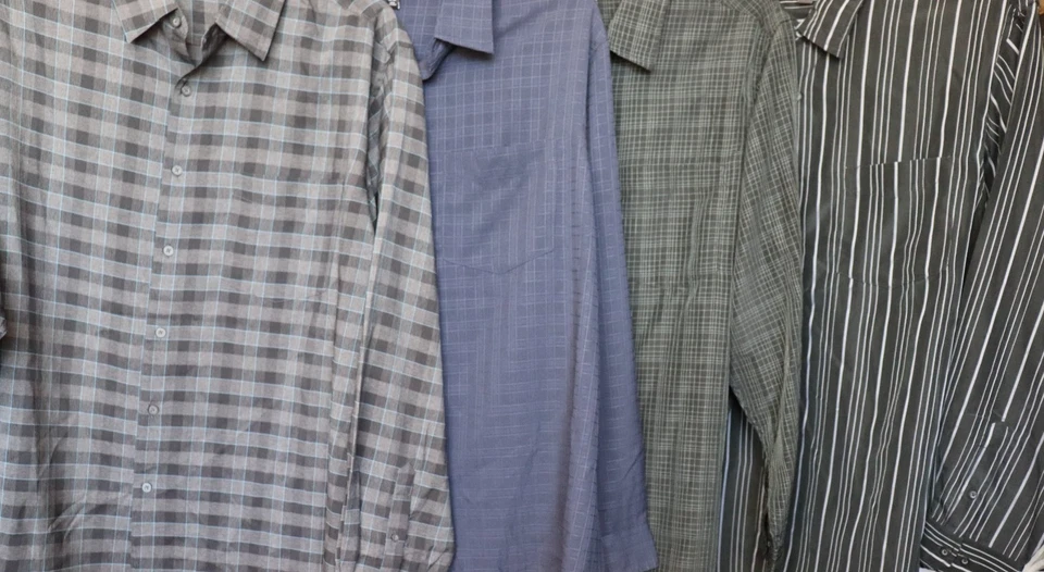 *NWT* George Big Men's LS Microfiber button shirt, Choose Style and Color - Image 2 of 4