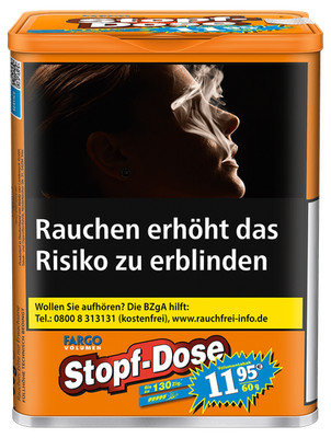 DOSE Zigarettentabak 60 Gramm FARGO Stopf-Dose Orange