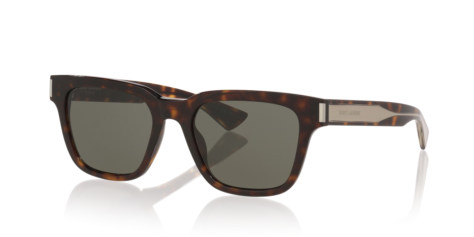 Occhiali da sole Saint Laurent SL 790 tartaruga 53 mm occhio di gatto look sottile e autentico