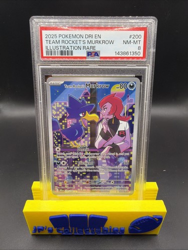 Team Rocket's Murkrow graded PSA 8 for sale on eBay