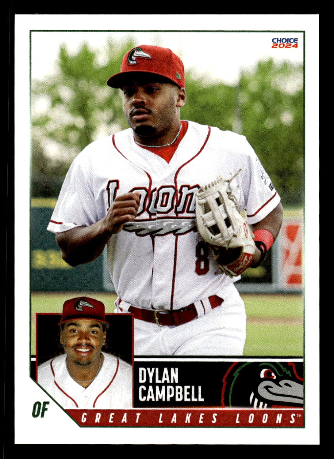 Dylan Campbell 2024 Choice Great Lakes Loons #NNO Great Lakes Loons