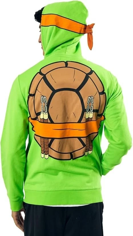 Nickelodeon Teenage Mutant Ninja Turtles Donatello Cosplay Sudadera con Capucha, Verde, M Foto 2 de 4