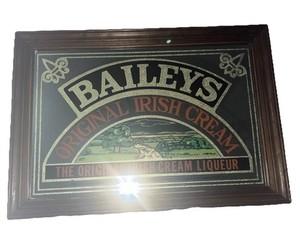 Vintage Mirror Bar Sign Baileys Original Irish Cream Liqueur Original