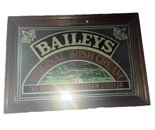 Vintage Mirror Bar Sign Baileys Original Irish Cream Liqueur Original