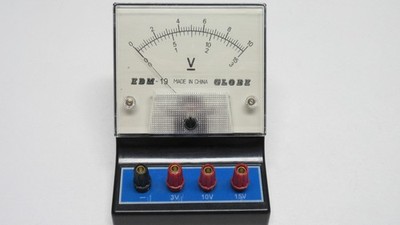 Analog DC Voltmeter, EDM-19 Education laboratory, 0-3v | 0-10v | 0-15v | VIDEO