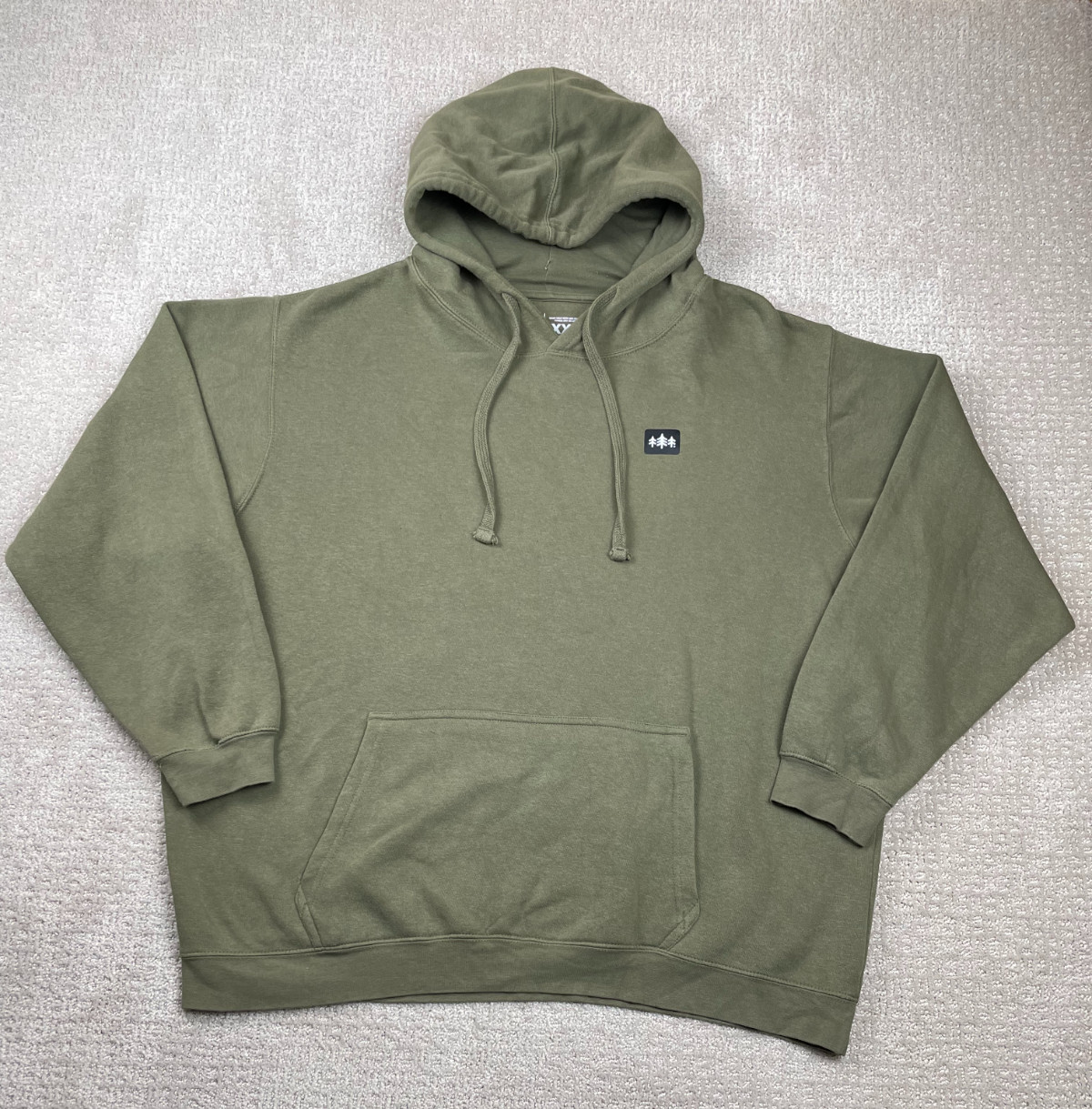 TriPine Hoodie Mens 2XL Green Pullover Heavyweight Sweatshirt Cotton Blend Hike