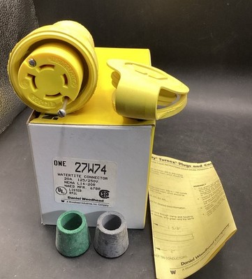 27W74 Daniel Wood head Watertite Connector 20A 125/250V
