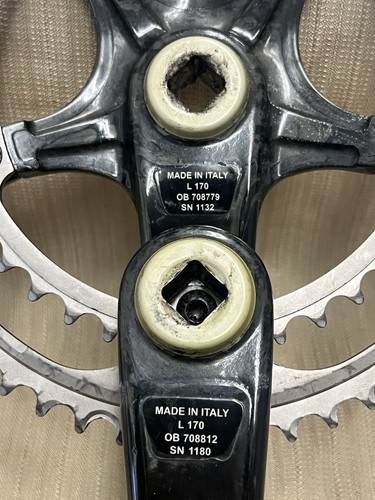 Campagnolo Record 10 Carbon Crankset, 170 mm, 53/39, Square Taper, Great - Picture 6 of 8