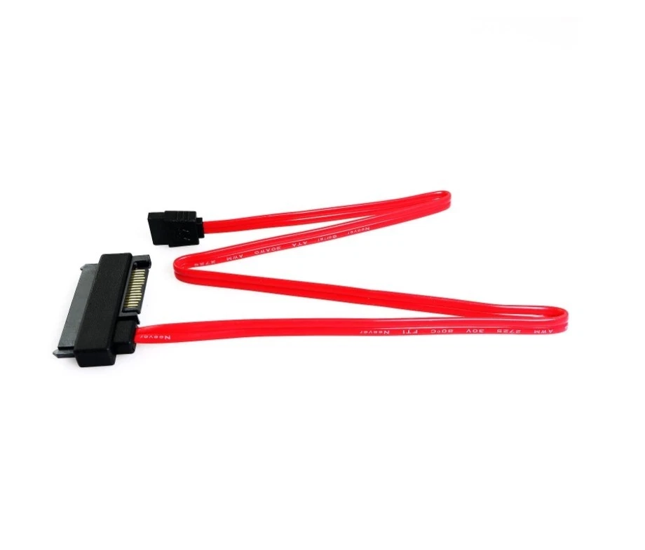 2PCS SAS 29 Pin SFF-8482 to SATA 7Pin Hard Disk Drive  Cable with SATA Power Cor - Image 3 of 4