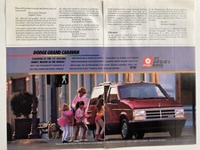 1988 Dodge Grand Caravan Two Page Print Ad