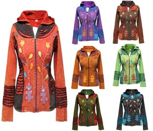 Women-Festival-Ethnic-Look-Ladies-Hippy-Ribs-Hoodie-Light-Weight-Festival-Jacket