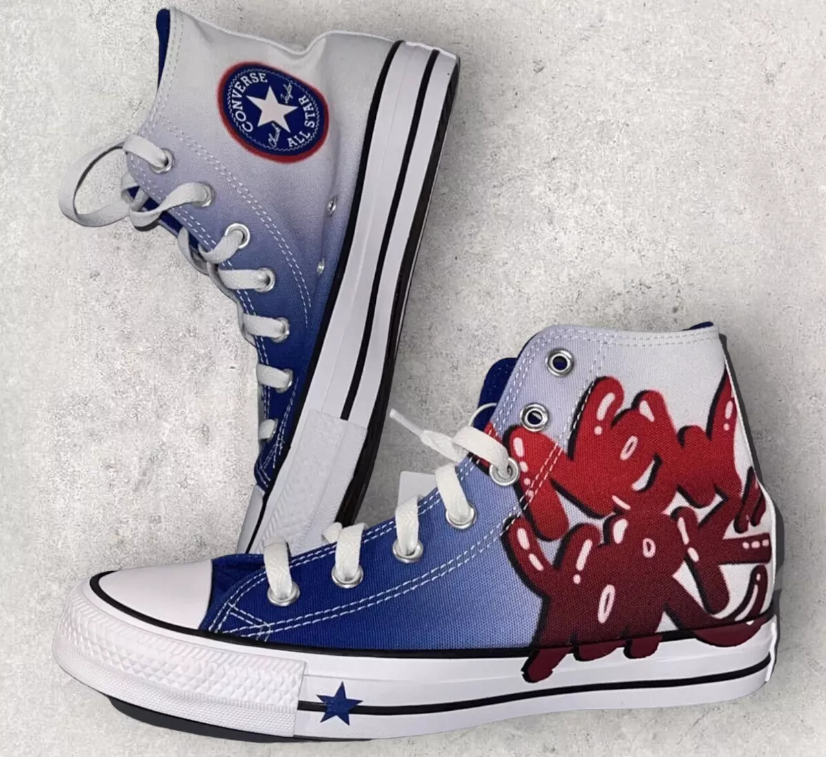 Converse Star Chuck Taylors New York Graffiti White Blue AO4167C | eBay