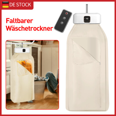 Mini Elektrischer Trockner Tragbarer Wäschetrockner Warmlufttrockner Timer 600W