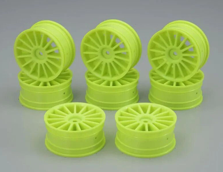 AERO Felge 1/10 24 mm 15-Speichen gelb 8 Stk Ersatzeil Kyosho 92012-08KY - Bild 2 von 2