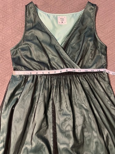 Mac + Jac Juniors Green/Black V-Neck Sleeveless Party Dress Size XL - Picture 5 of 7