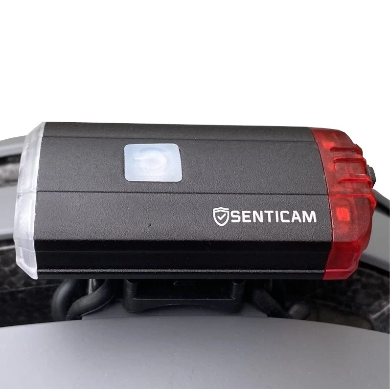 Bike Helmet Light Bicycle USB Rechargeable Front Rear MTB Cycle Senticam Lights - Image 3 of 4