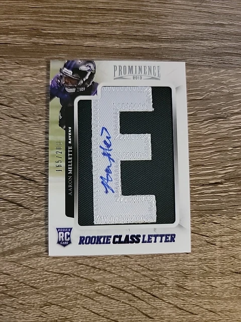 2013 Panini Prominence Class Letter Signature /208 Aaron Mellette Rookie Auto RC